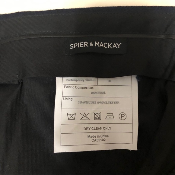 EUC SPIER & MACKAY Navy Flannel Pinstripe Suit 38R - Picture 9 of 9